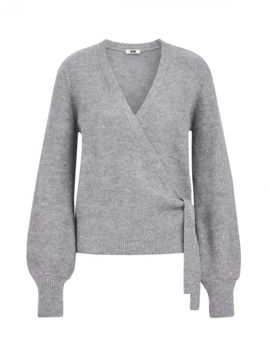Foto van product WE Fashion Trui grijs gemêleerd