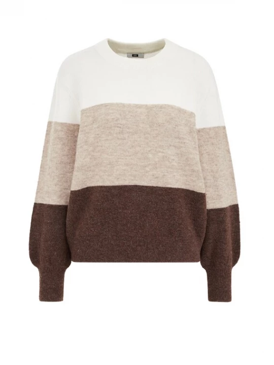 Foto van product WE Fashion Trui ivoor / beige gemêleerd / bruin gemêleerd