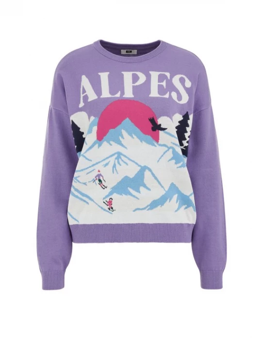 Foto van product WE Fashion Trui lichtblauw / lavendel / pink / wit