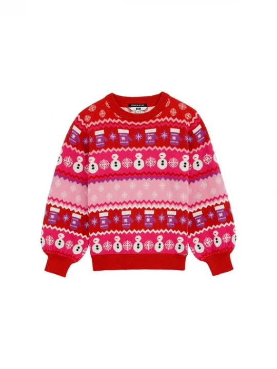 Foto van product WE Fashion Trui lila / rosa / rood / wit