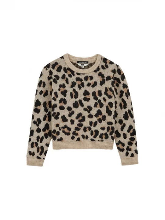 Foto van product WE Fashion Trui ombergrijs / cappuccino / zwart