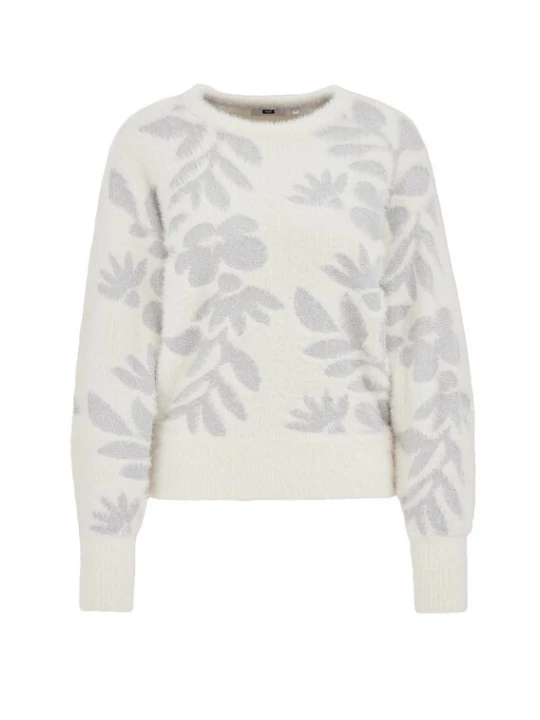 Foto van product WE Fashion Trui zilver / offwhite