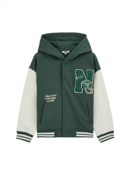 Foto van product WE Fashion Tussenjas groen / donkergroen / wit