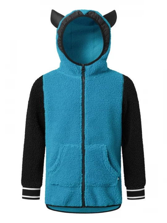 Foto van product WeeDo Fleece jas 'Monster' blauw / zwart / wit