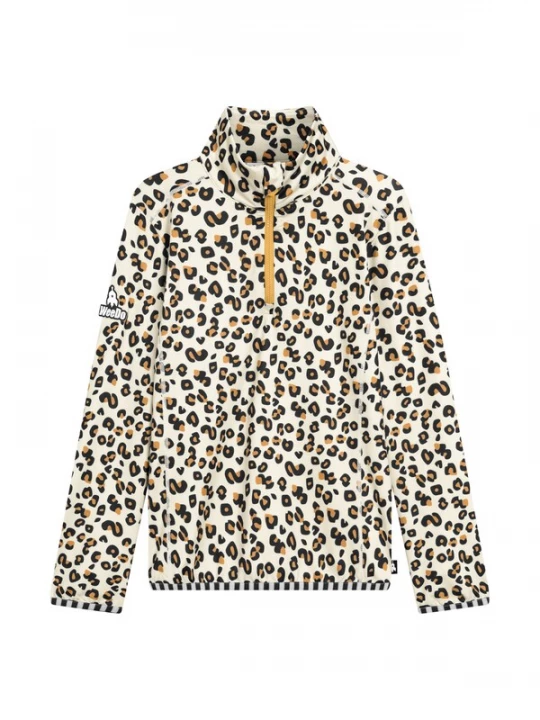 Foto van product WeeDo Functioneel shirt 'CHEETAHDO' crème / lichtbruin / zwart