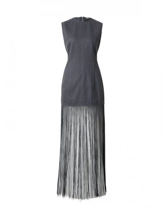 Foto van product WEEKDAY Jurk 'Freya Fringe' grijs