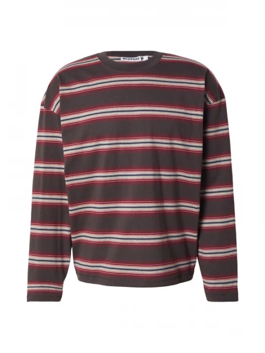 Foto van product WEEKDAY Shirt donkerblauw / bruin / donkerrood / offwhite