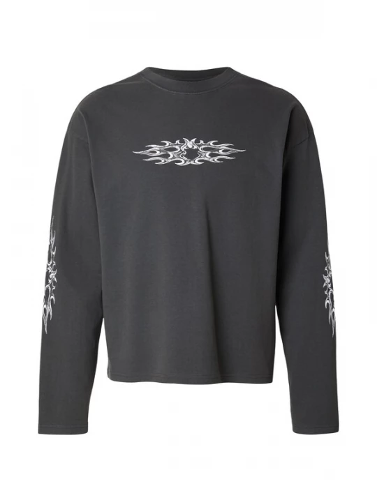 Foto van product WEEKDAY Shirt donkergrijs / wit