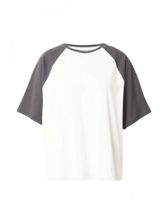 Foto van product WEEKDAY Shirt 'Freya' donkergrijs / wit