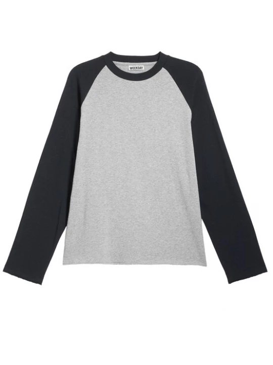Foto van product WEEKDAY Shirt grijs gemêleerd / zwart