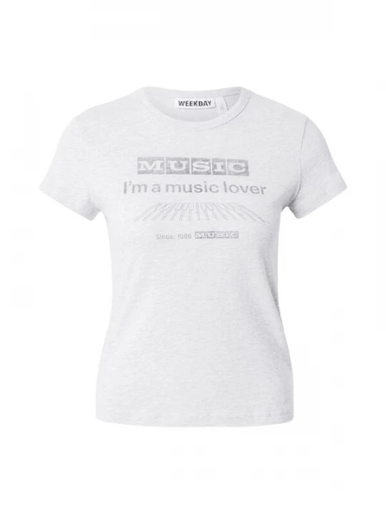 Foto van product WEEKDAY Shirt lichtgrijs / zwart gemêleerd