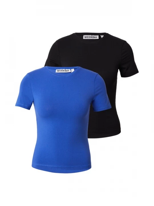 Foto van product WEEKDAY Shirt royal blue / koningsblauw / zwart
