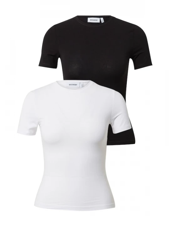 Foto van product WEEKDAY Shirt zwart / wit