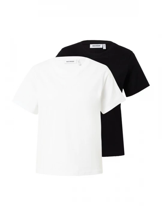 Foto van product WEEKDAY Shirt zwart / wit