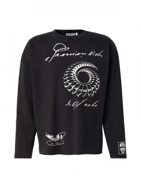 Foto van product WEEKDAY Shirt zwart / wit