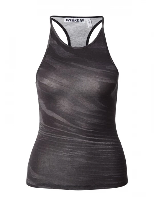 Foto van product WEEKDAY Top 'Diya' donkergrijs / zwart