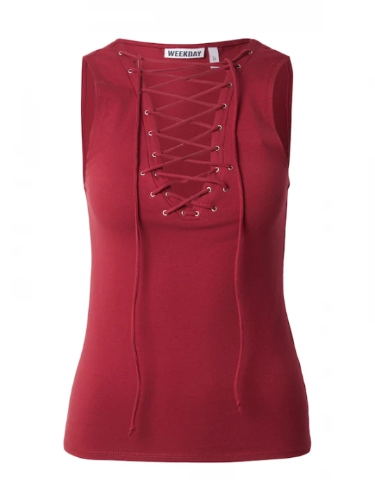 Foto van product WEEKDAY Top 'Jay' cranberry
