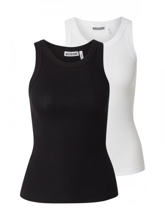 Foto van product WEEKDAY Top zwart / wit
