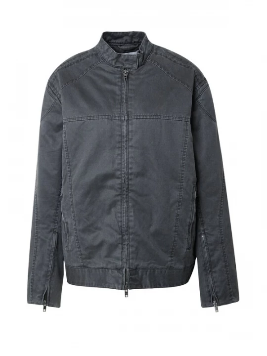 Foto van product WEEKDAY Tussenjas 'Reed Biker' basaltgrijs