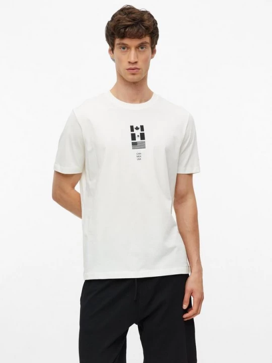Foto van product Wereldkampioenschap voetbal T-shirt s.Oliver crème