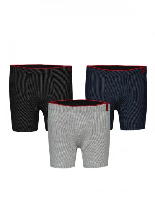 Foto van product Weweus Boxershorts navy / lichtgrijs / bloedrood / zwart