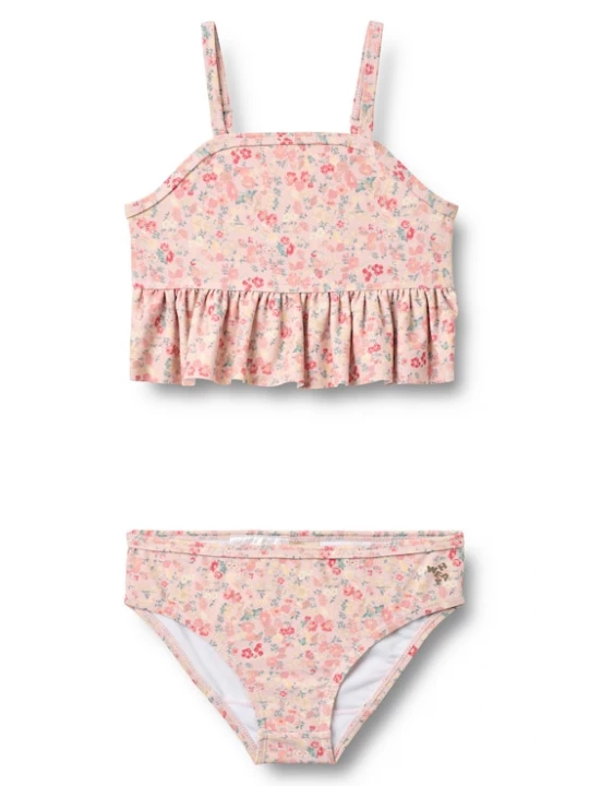 Foto van product WHEAT Bikini 'Lærke' lichtgeel / mintgroen / abrikoos / koraal