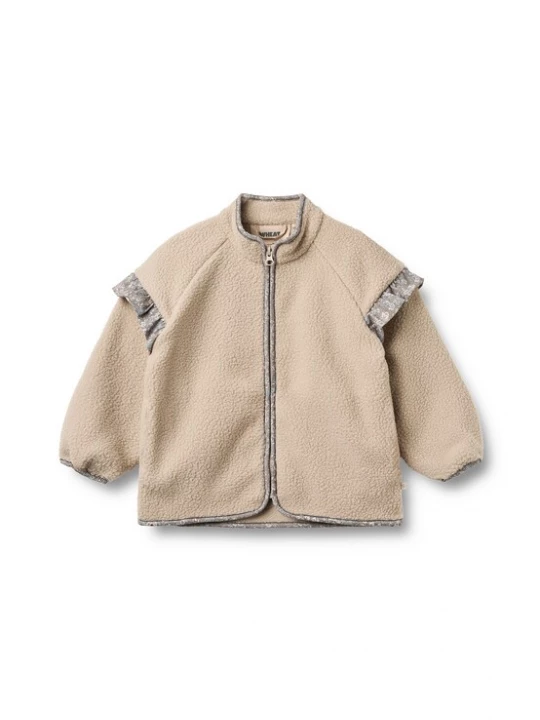 Foto van product WHEAT Fleece jas 'Ellena' beige / grijs / lichtgrijs