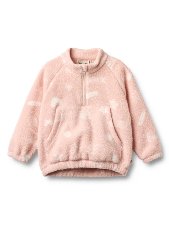 Foto van product WHEAT Fleece jas 'Moon' rosa / wit