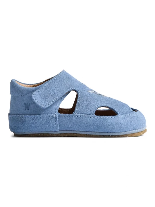 Foto van product WHEAT Huisschoenen 'Pax' blauw denim / lichtblauw / zwart / wit
