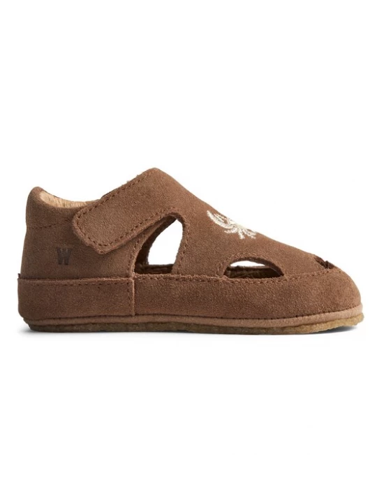 Foto van product WHEAT Huisschoenen 'Pax' donkerbruin / offwhite