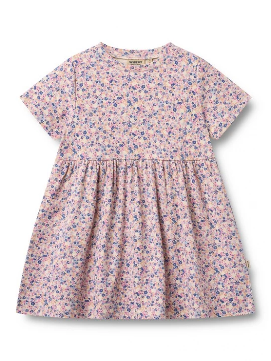 Foto van product WHEAT Jurk 'Anna' crème / donkerblauw / lichtlila / lichtroze