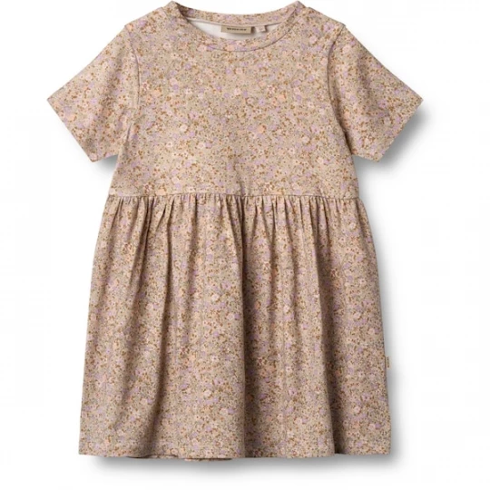 Foto van product WHEAT Jurk 'Anna' donkerbeige / cognac / pastellila