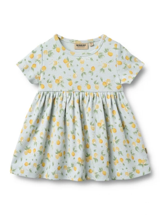 Foto van product WHEAT Jurk 'Nova' pastelblauw / citroen / groen