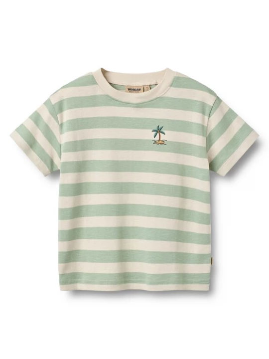 Foto van product WHEAT Shirt 'Liam' crème / bruin / groen / mintgroen