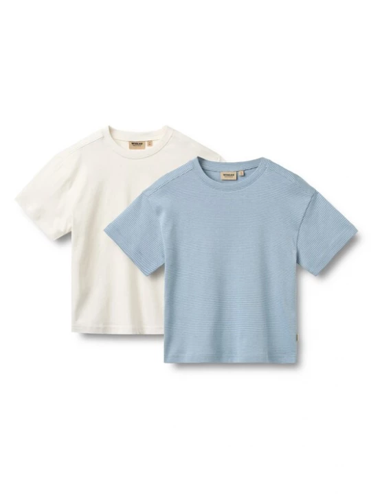 Foto van product WHEAT Shirt 'Tommy' duifblauw / wit