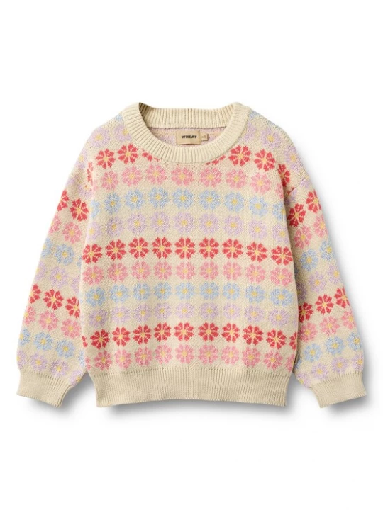 Foto van product WHEAT Trui 'Harlow' beige / lichtblauw / lichtlila / oranje