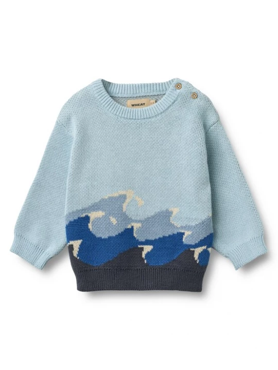 Foto van product WHEAT Trui 'Knud' blauw / marine / azuur / opaal
