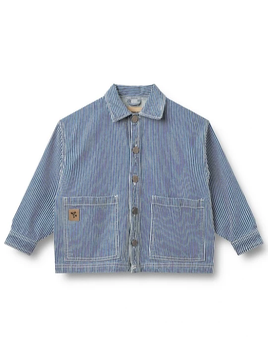 Foto van product WHEAT Tussenjas 'Cole' blauw denim / wit