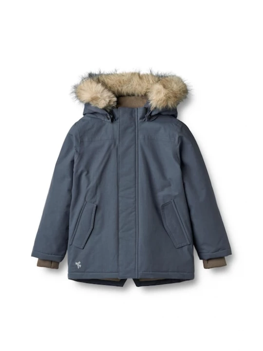 Foto van product WHEAT Winterjas 'Kasper' navy / lichtbruin