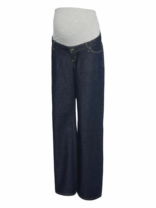 Foto van product Wide leg Mamalicious donkerblauw denim