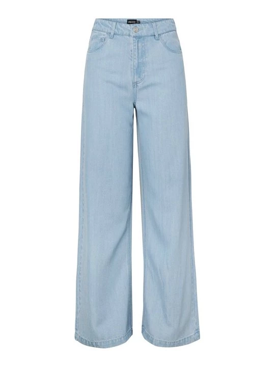 Foto van product Wide leg Pieces lichtblauw denim