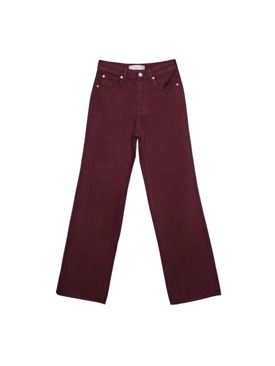 Foto van product Wide leg Stradivarius bordeauxrood