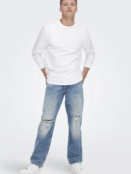 Foto van product Wijde jeans Only & Sons lichtblauw