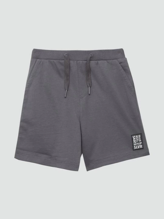 Foto van product Wijde tricot bermuda met verstelbare tailleband s.Oliver grijs