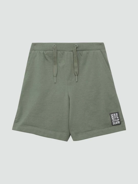 Foto van product Wijde tricot bermuda met verstelbare tailleband s.Oliver olijfgroen