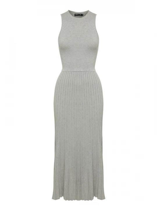 Foto van product Willa Gebreide jurk 'LYRIC DRESS' grijs