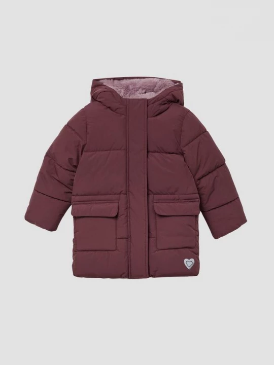 Foto van product Winterjas met capuchon en pluche voering s.Oliver rood