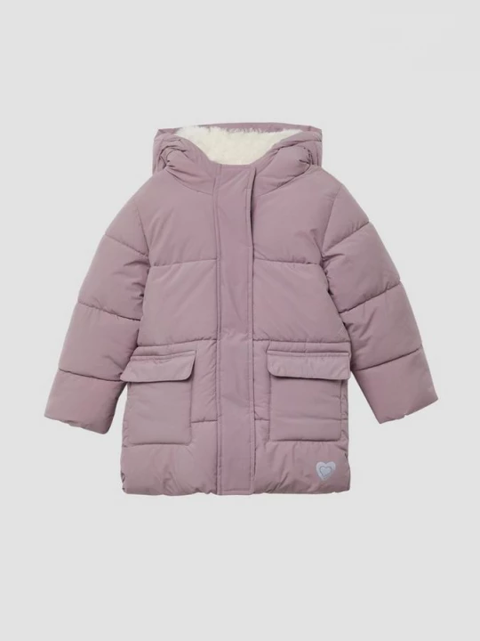 Foto van product Winterjas met capuchon en pluche voering s.Oliver roze