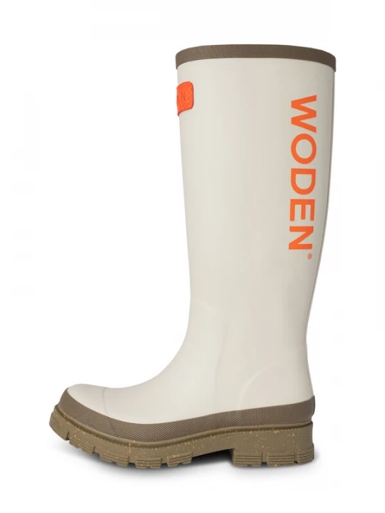Foto van product WODEN Regenlaarzen bruin / oranje / wit