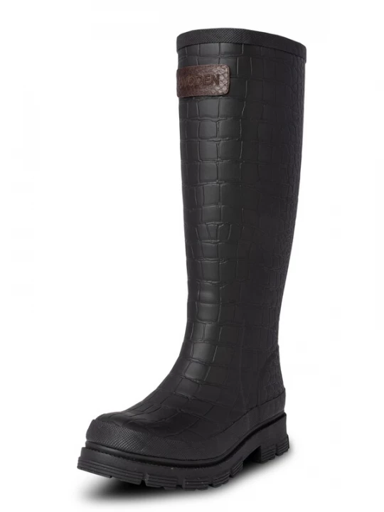 Foto van product WODEN Regenlaarzen 'Le Croco' zwart